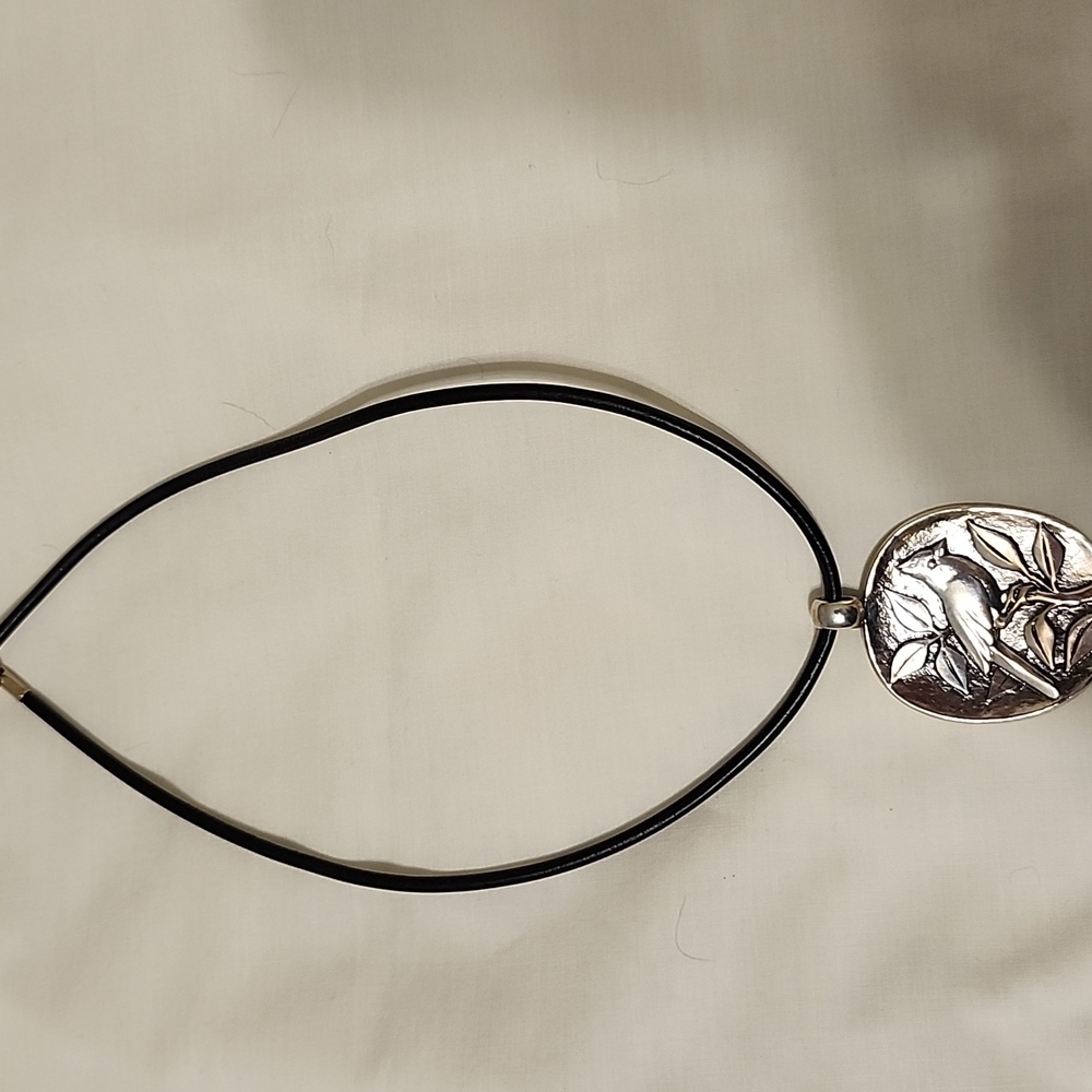 James Avery Retired Cardinal Pendant On James Avery 16" Leather Cord.